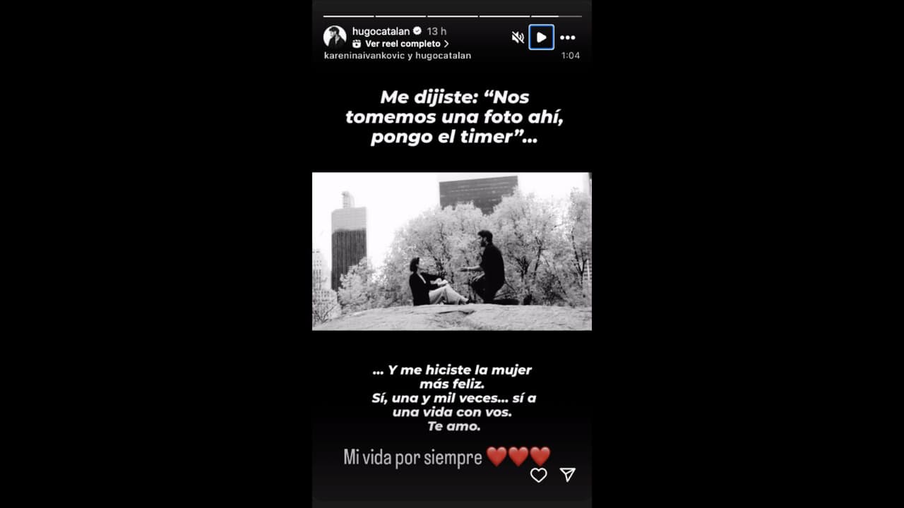 Hugo Catalán y Karenina Ivankovic recuerdan el día que se comprometieron... en medio del anuncio de la boda de Claudia Martín y Carlos Said
