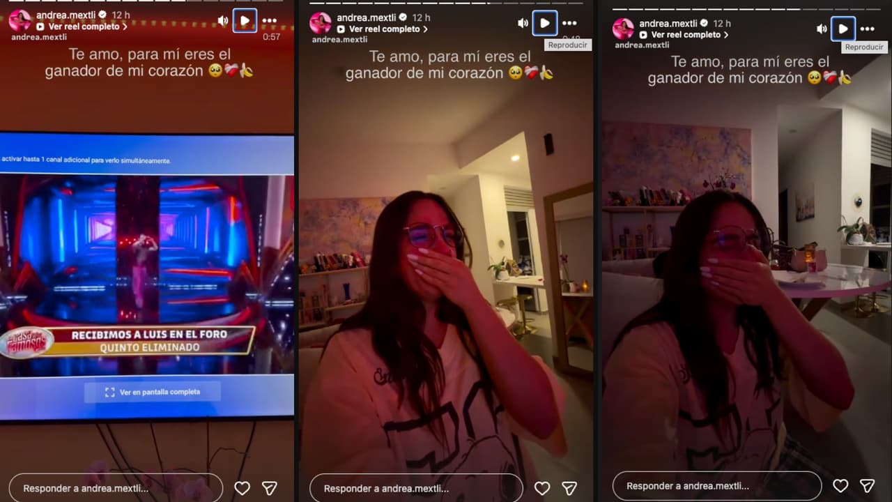 Andrea Mextli reacciona a la salida de Luis Chaparro de La Casa de los Famosos México 2026
<br>