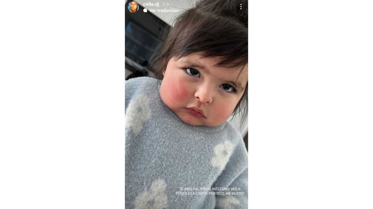 Nueva foto de Inti, hija de Nodal y Cazzu.