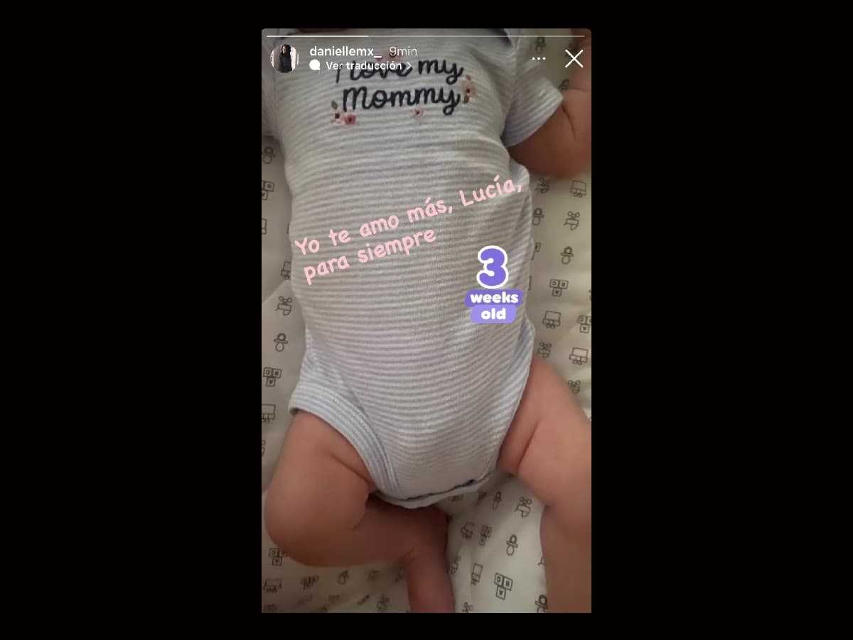 Danielle Dithurbide publica la foto más tierna de su bebé a tres semanas de debutar como mamá