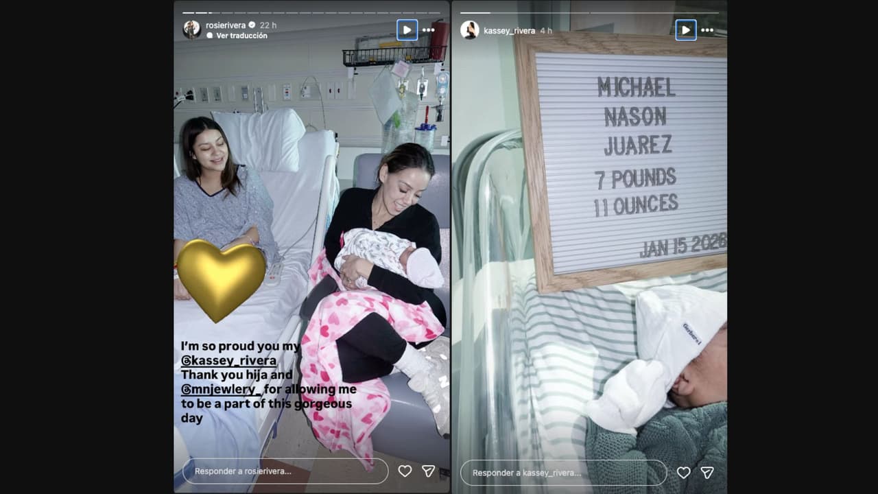 Kassey Rivera, hija de Rosie Rivera, compartió que su hijo nació el 15 de enero de 2026
