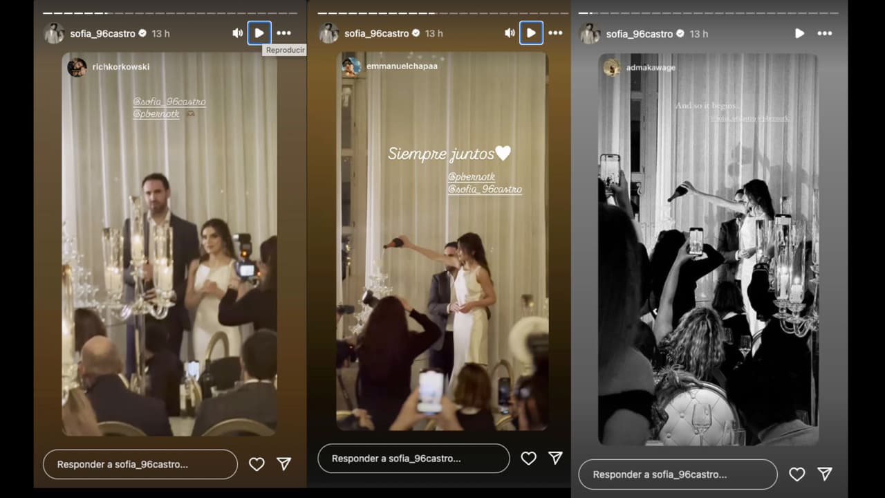 Sofía Castro fue quien inauguró el brindis junto a sus invitados