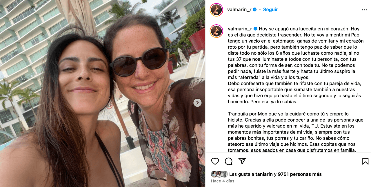 Valeria Marín, novia de Julián Gil, sufre muerte de ser querido