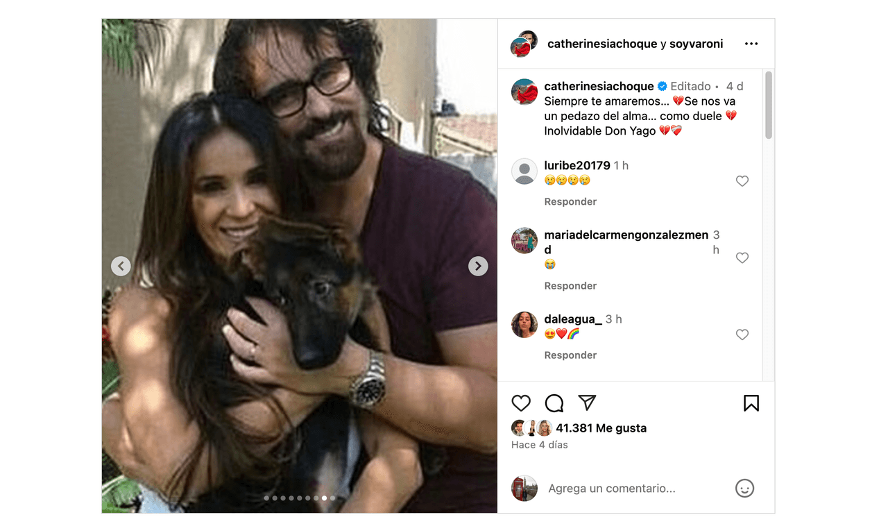 Actores de telenovelas despiden a su perrito Yago
