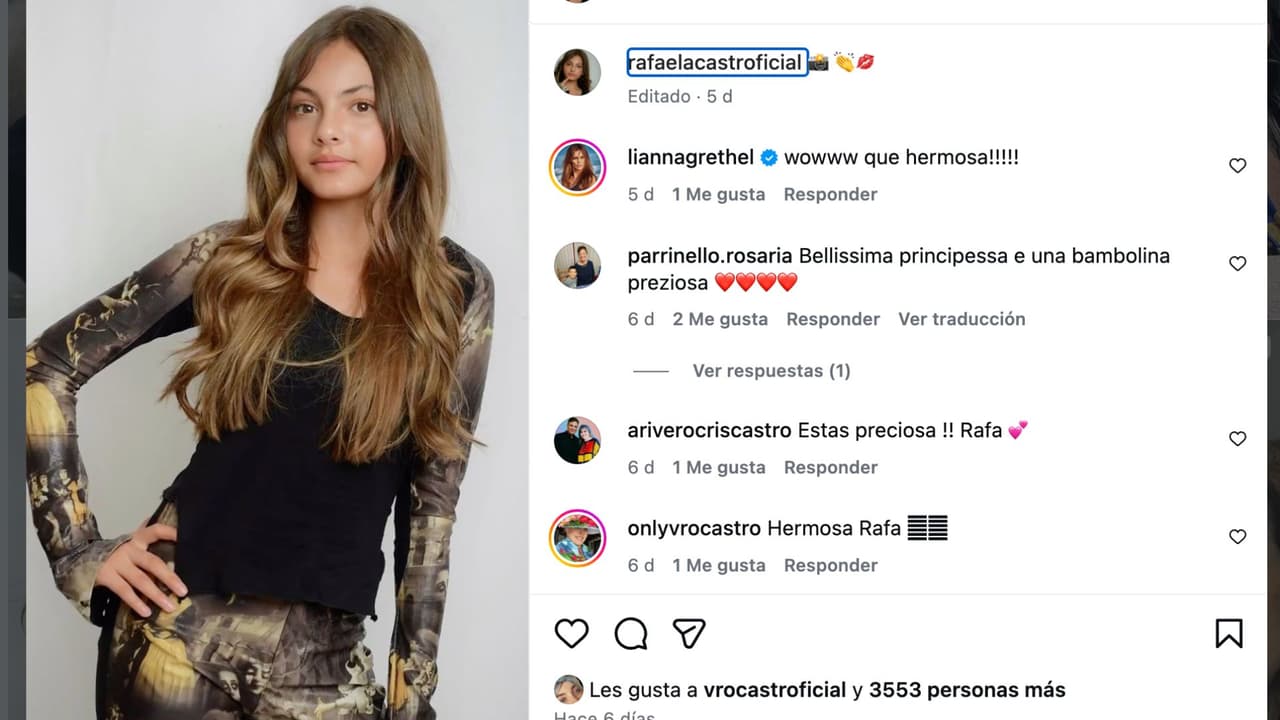 Hija menor de Cristian Castro debutaría como modelo a sus 11 años.
