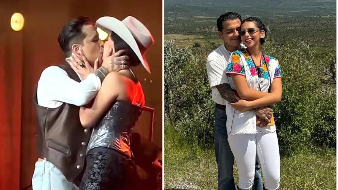 Ángela Aguilar y Christian Nodal acuden a su primera alfombra roja juntos: Posaron de la mano y derrochando amor