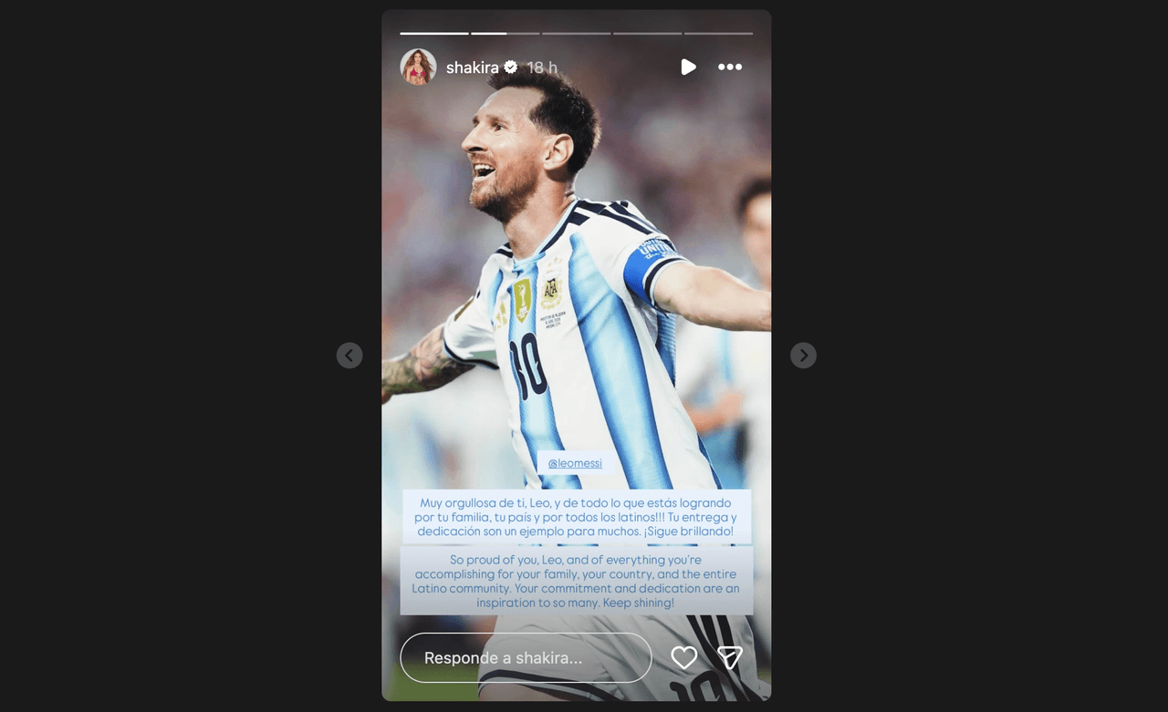 Shakira deja en shock al enviarle inesperado mensaje a Messi y hasta le dedica foto
