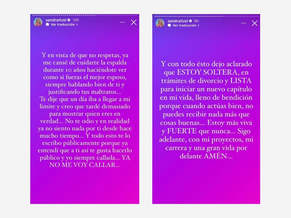 Sandra Itzel destapó presunta infidelidad del actor y hasta agresiones verbales.