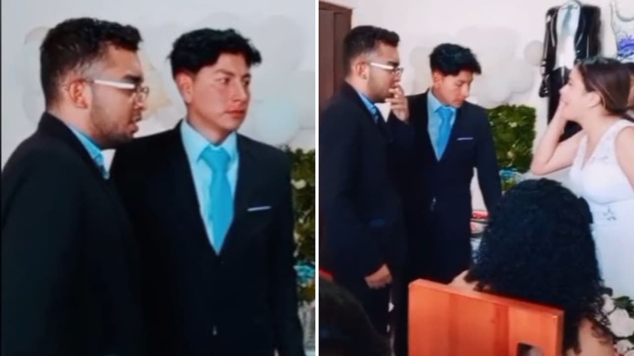 Pareja se estaba casando y los interrumpe el "amante del novio": parecía una telenovela