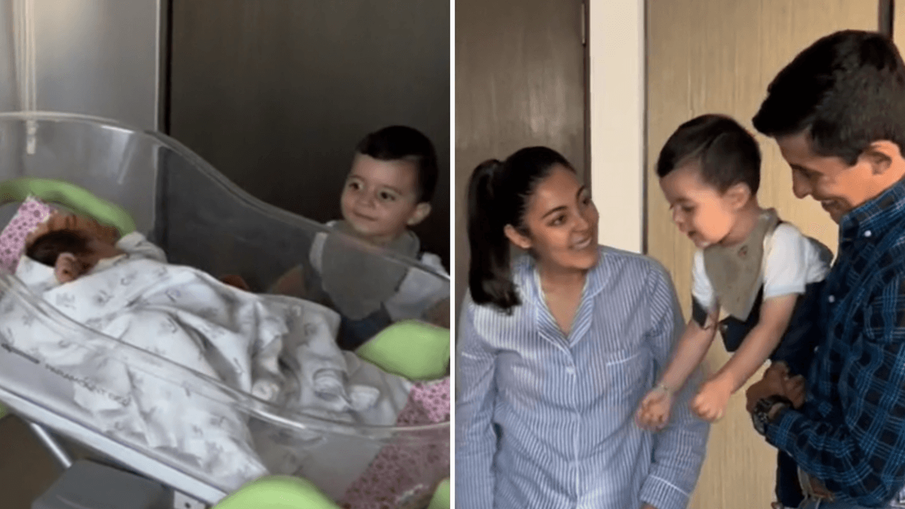 Bebé conoce a su hermanita por primera vez: su reacción conmueve corazones en TikTok