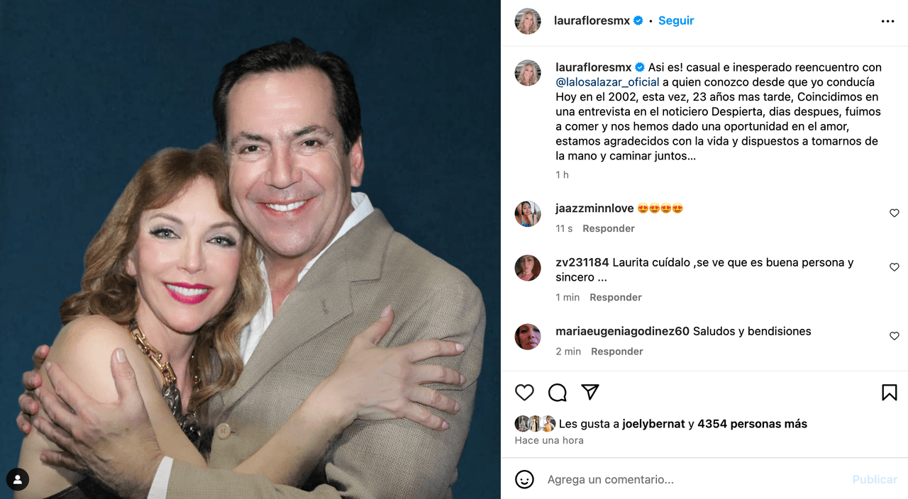 Esta es la primera foto de Lalo Salazar y Laura Flores tras anunciar su romance