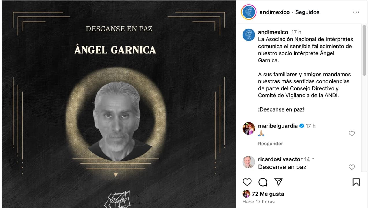 Confirman la muerte de Ángel Garnica Pérez.