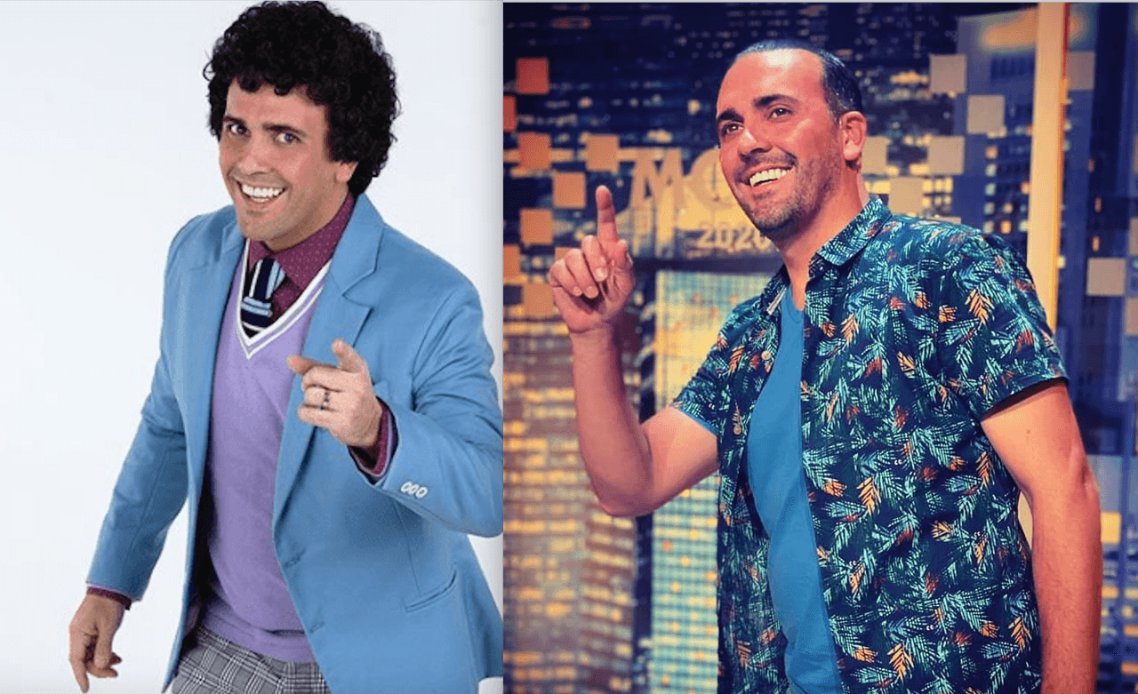 Ricardo Margaleff es otro de los actores que deben usar peluca, ya que, mientras que 'Plutarco' usa el cabello chino, trajes, corbatas y chalecos, el actor se deja ver con el cabello corto y completamente lacio, pero además con un look de lo más relajado y juvenil.
