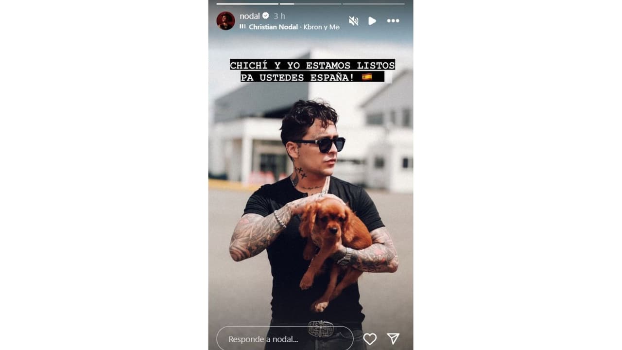 Nodal presenta a nuevo integrante de su familia.