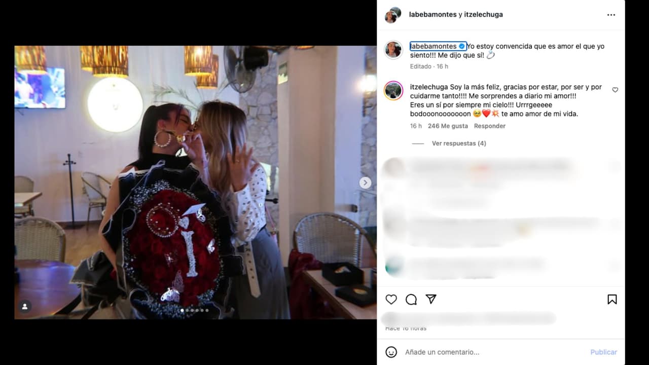 Beba Montes le propone matrimonio a su novia