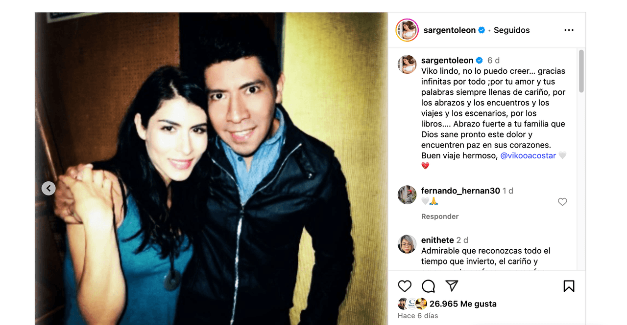 Integrante de 'Juego de voces' está de luto; destrozado, se despide y afirma: "Que Dios sane este dolor"