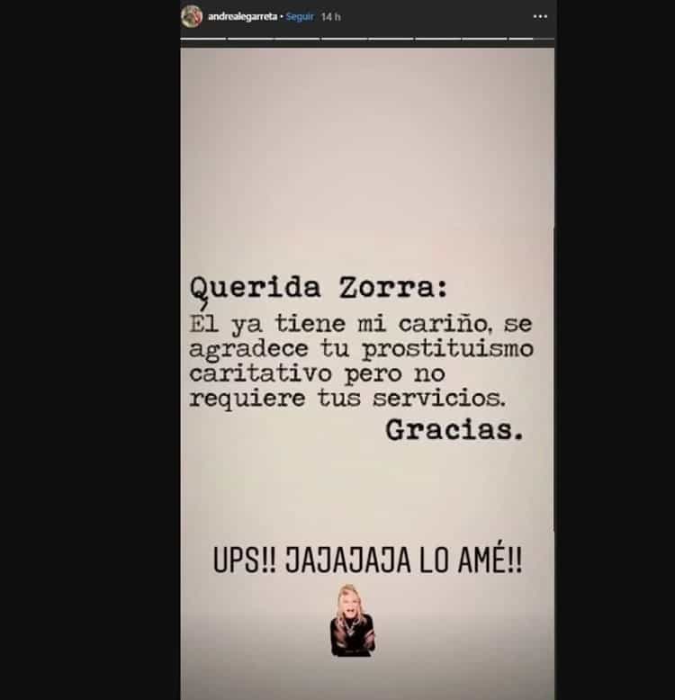 Andrea Legarreta y el polémico mensaje que la volvió tendencia