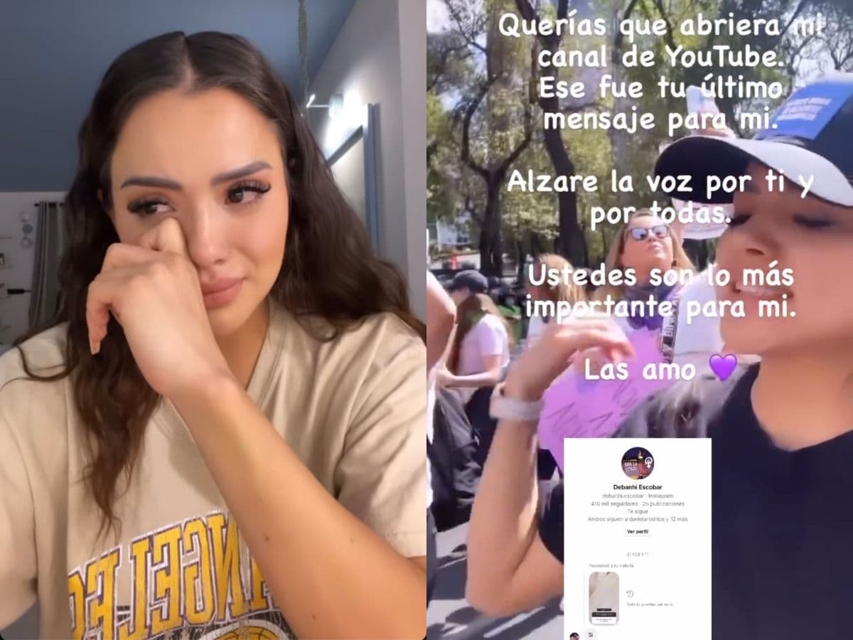 Samadhi muestra el mensaje que le envió Debanhi Escobar en febrero pasado.