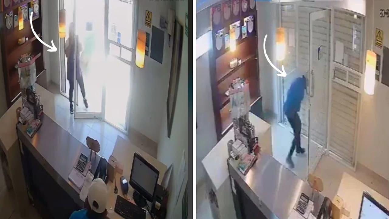 Ladrón asalta pastelería y empleada del lugar lo deja encerrado: "denle un premio"