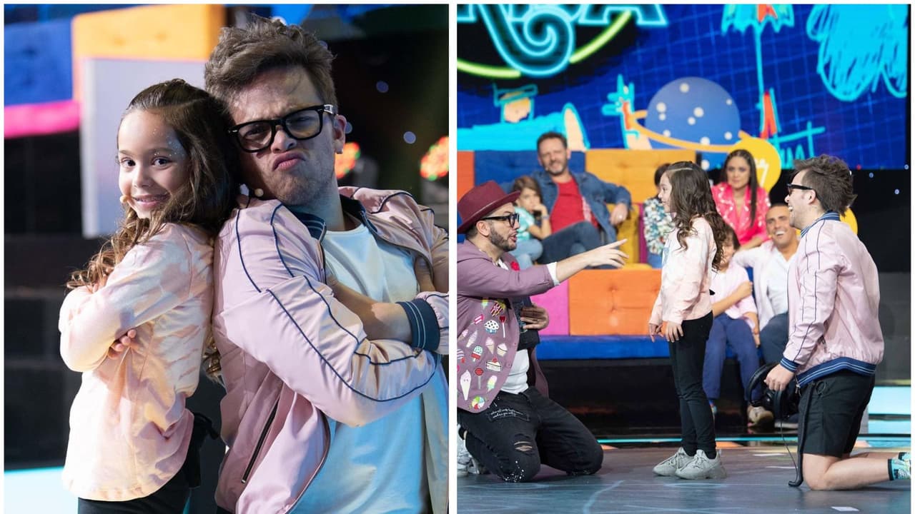 Laia hizo equipo con Yurem en el especial del Día del Niño de Me caigo de risa