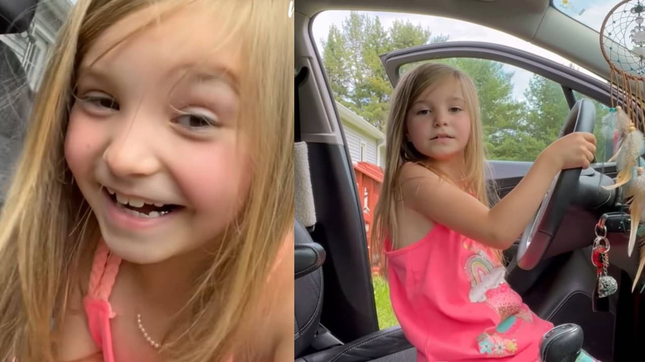 Niña intenta manejar el auto de su madre y casi provoca accidente: todo por los likes