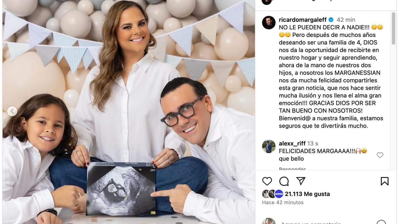 Ricardo Margaleff anuncia que su familia crece.