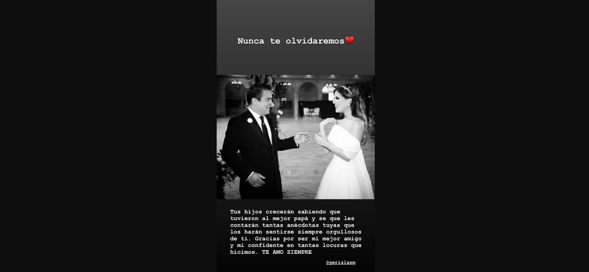 Claudia Wade le dedicó un desgarrador mensaje al político tras su muerte