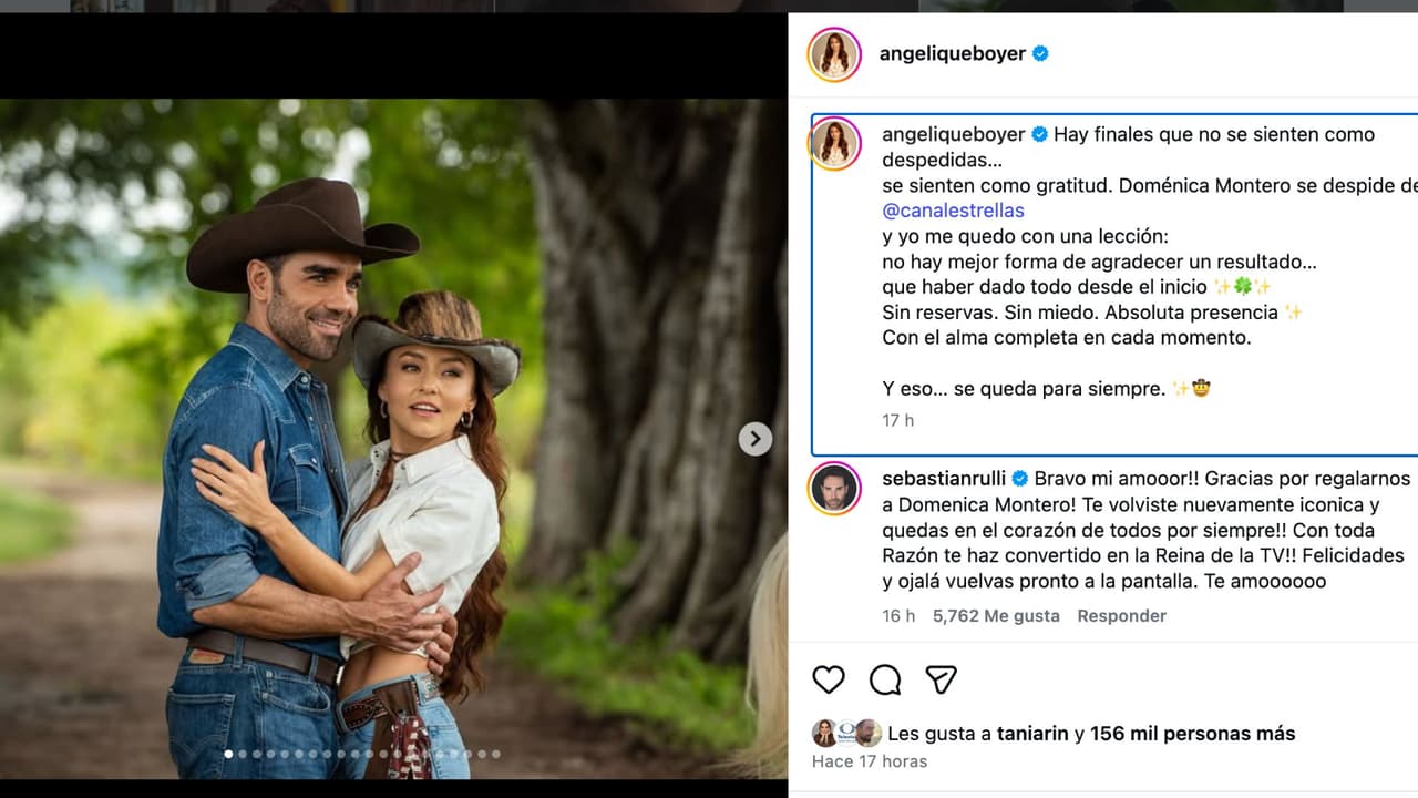 Angelique Boyer se despide de 'Doménica Montero'.