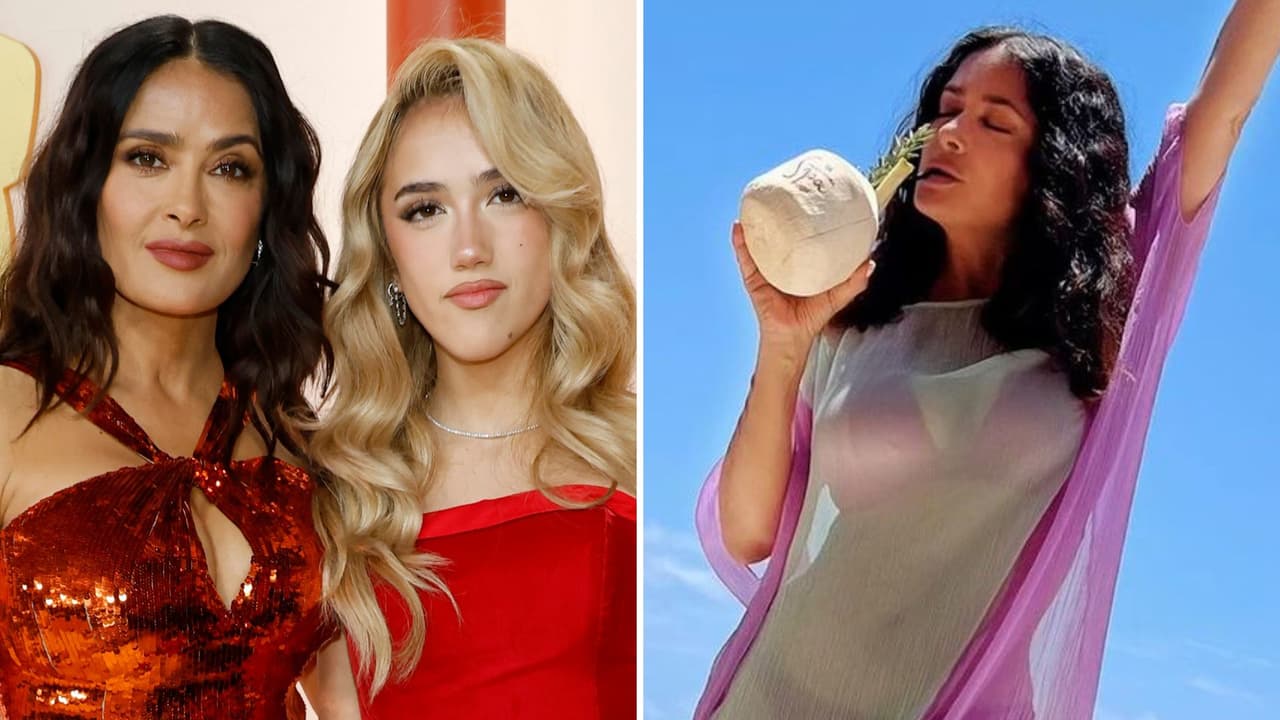 Salma Hayek posa en bikini y presume a su fotógrafa personal: su hija Valentina