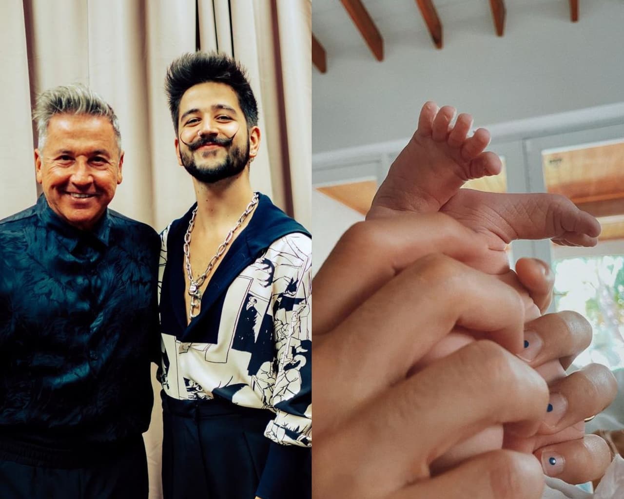 El orgulloso abuelo no tardó en reaccionar al primer video de su nieta y Camilo.