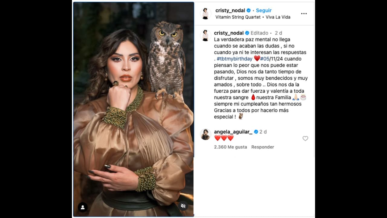 Máma de Christian Nodal manda mensaje en Instagram y así reaccionó Ángela Aguilar
