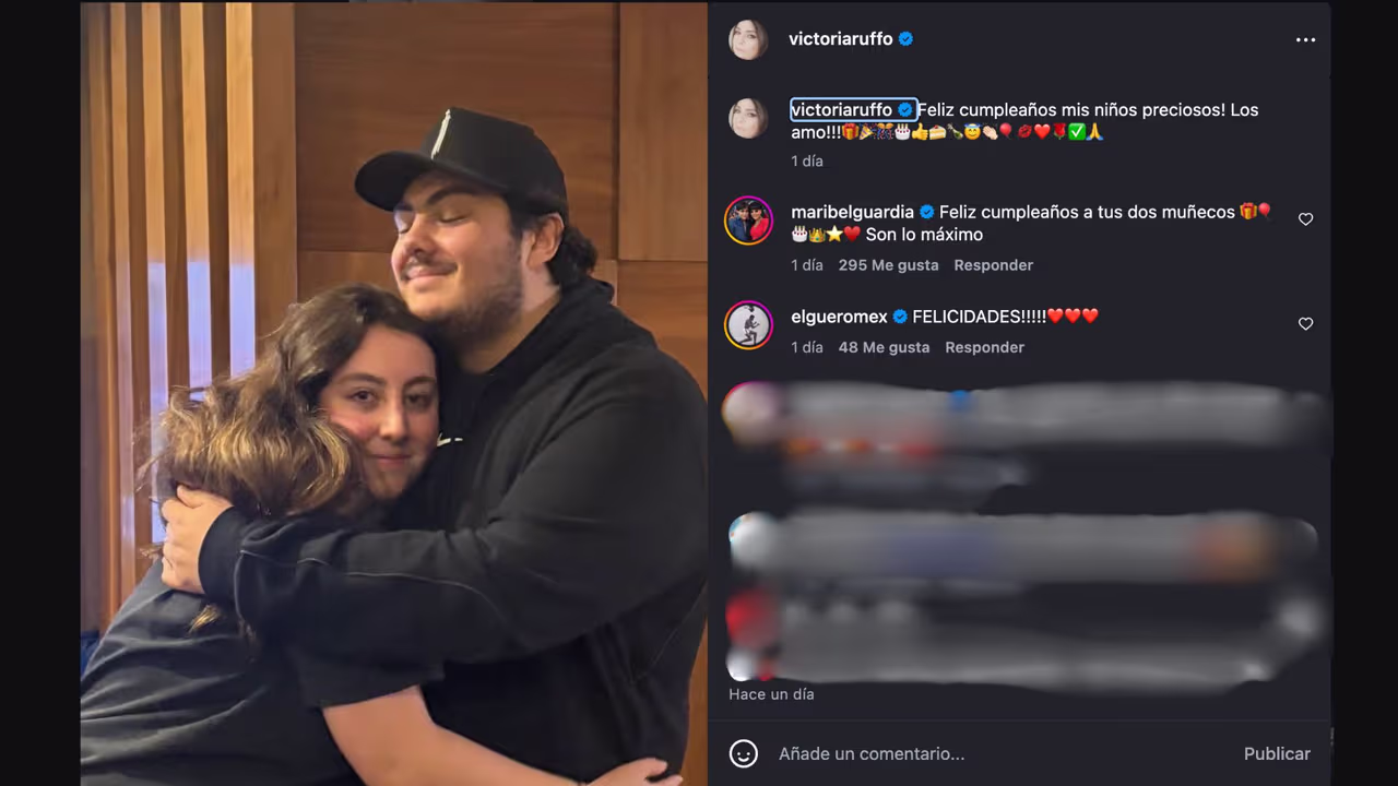 Victoria Ruffo comparte imagen de sus hijos mellizos en su cumpleaños
