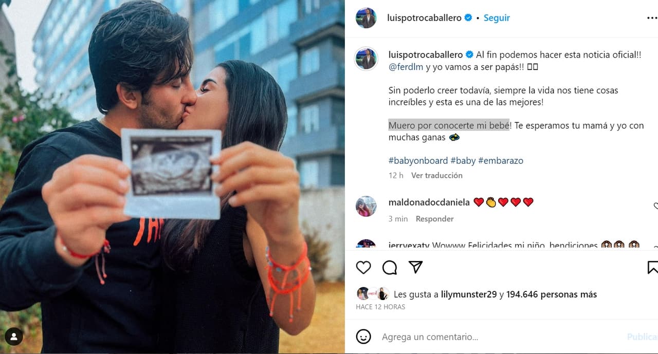 Potro anuncia que será papá y publica la primera foto de su bebé