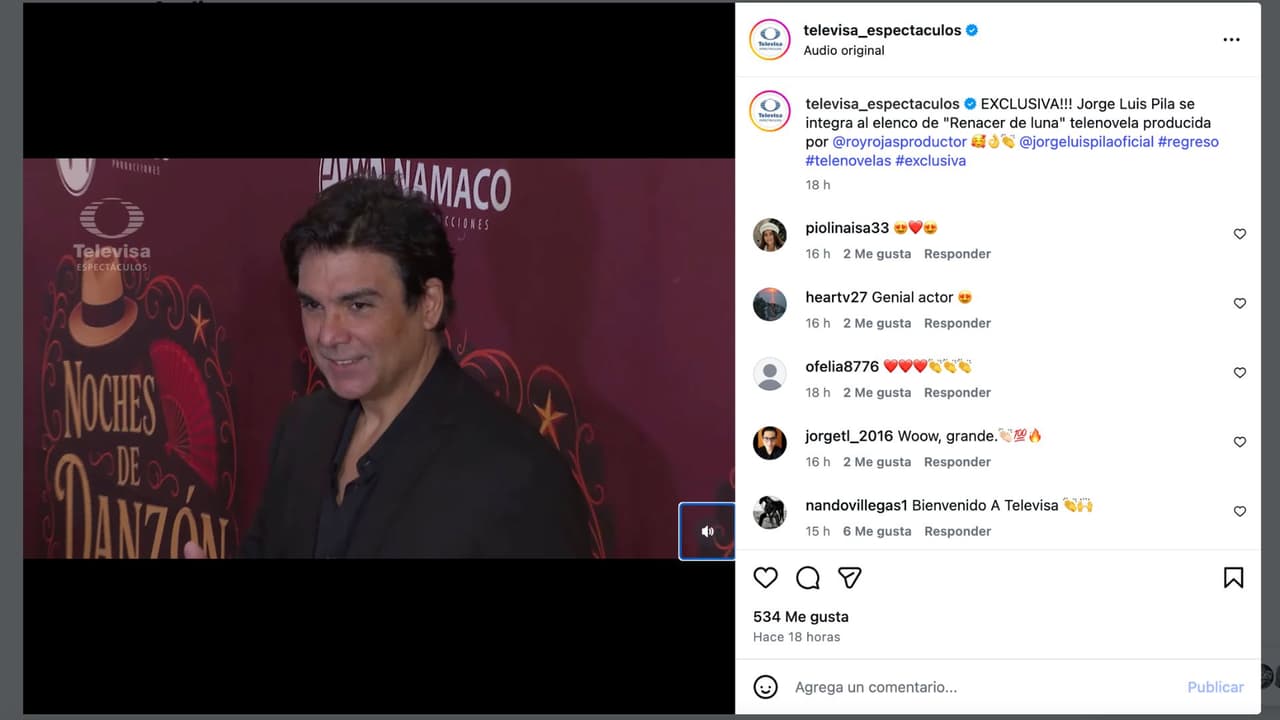 Jorge Luis Pila regresa a las telenovelas.