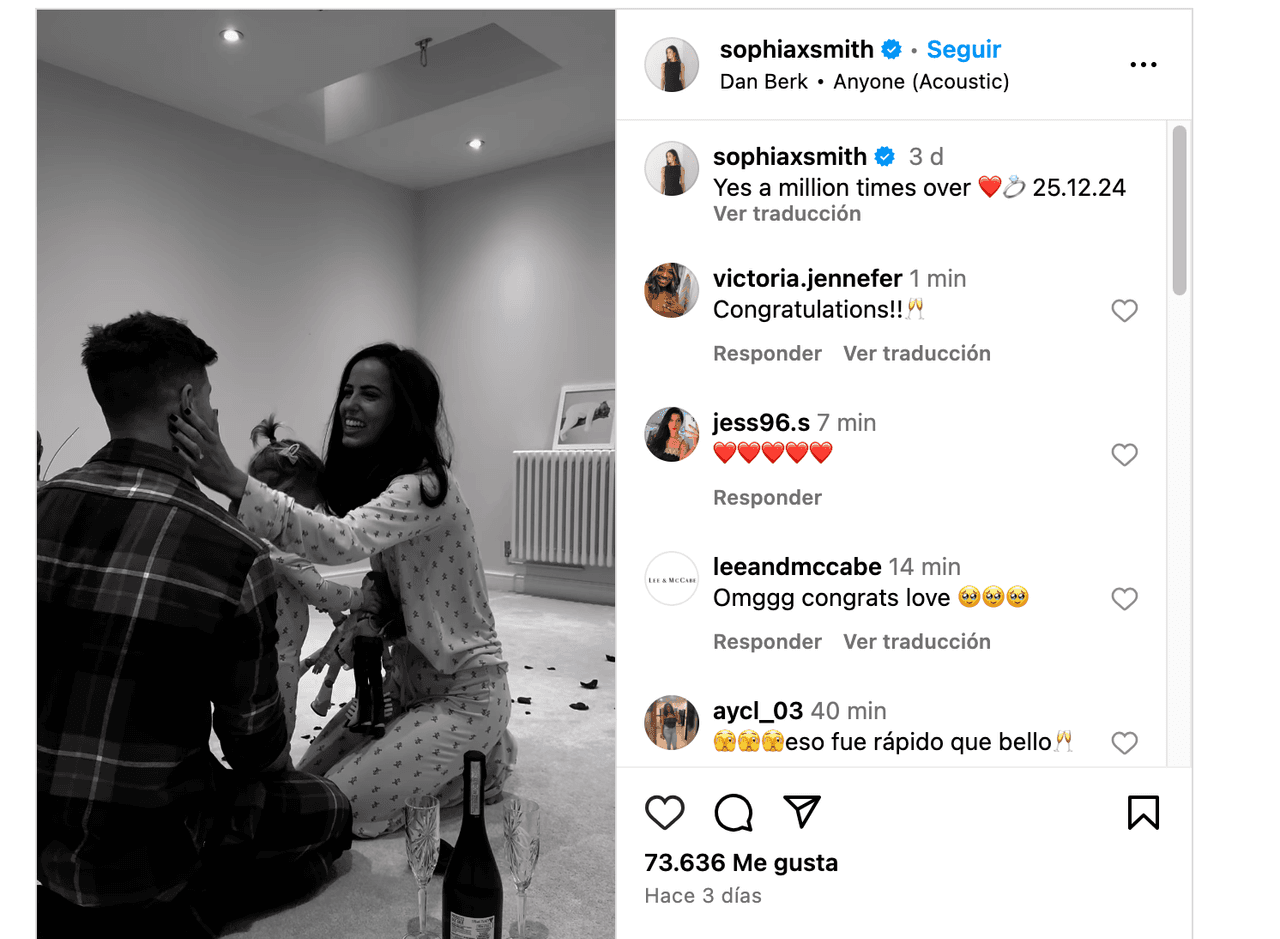 Exnovia de Liam Payne se compromete y así lo anuncia