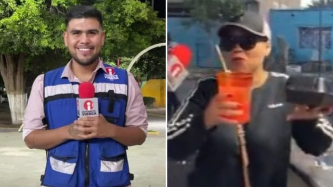 Reportero se encuentra con su mamá en local de micheladas mientras estaba en vivo: su reacción es viral