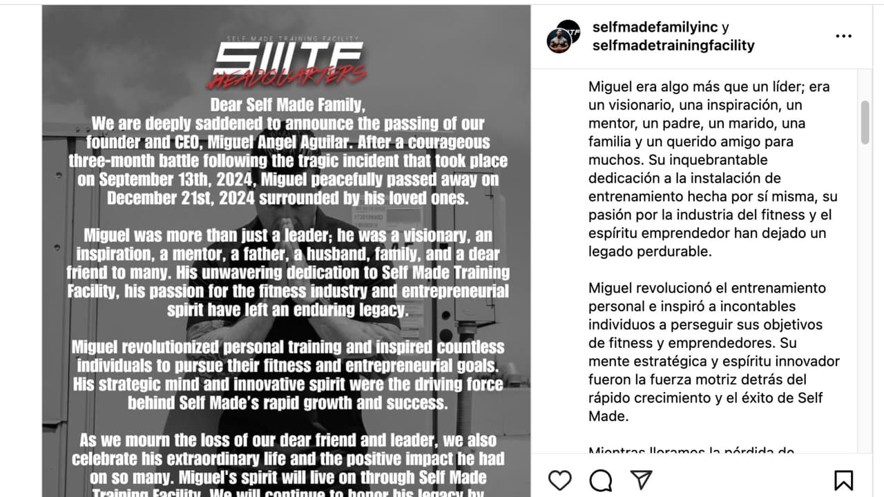 Anuncia muerte del influencer Miguel Ángel Aguilar.