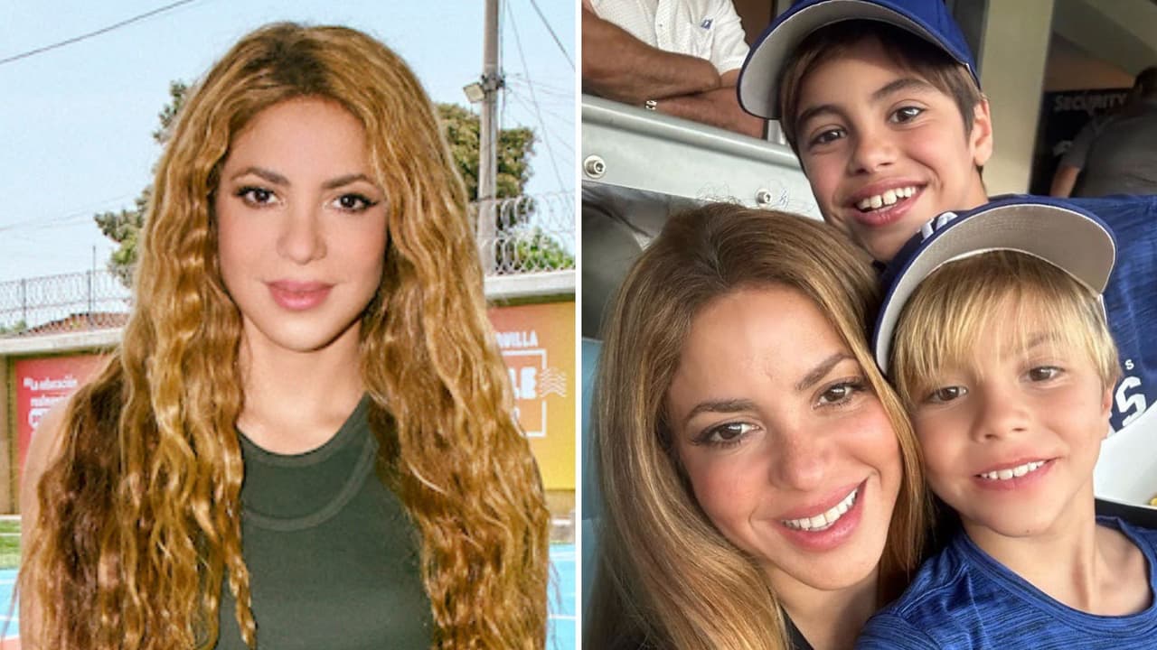Shakira y sus hijos, Milan y Sasha.