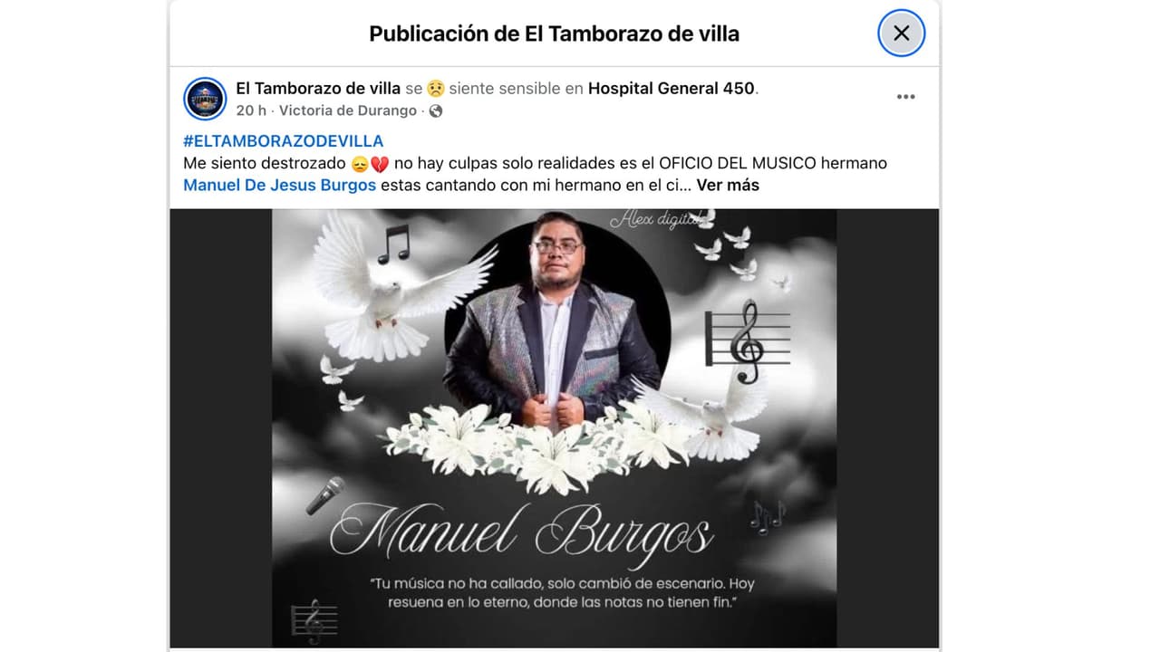 El Tamborazo de Villa despide a uno de sus integrantes.