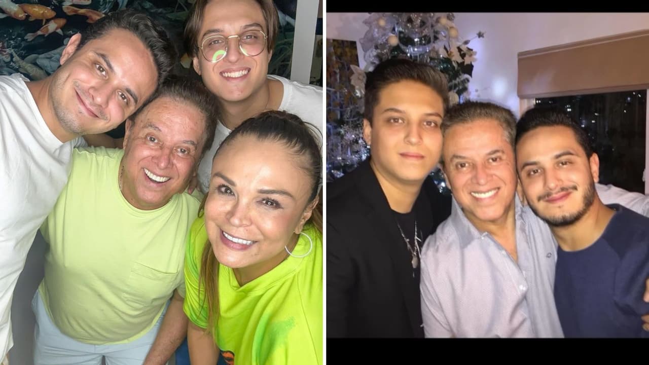 Mario Bezares, su esposa, Brenda, y sus hijos, Alejandro y Alan Bezares.