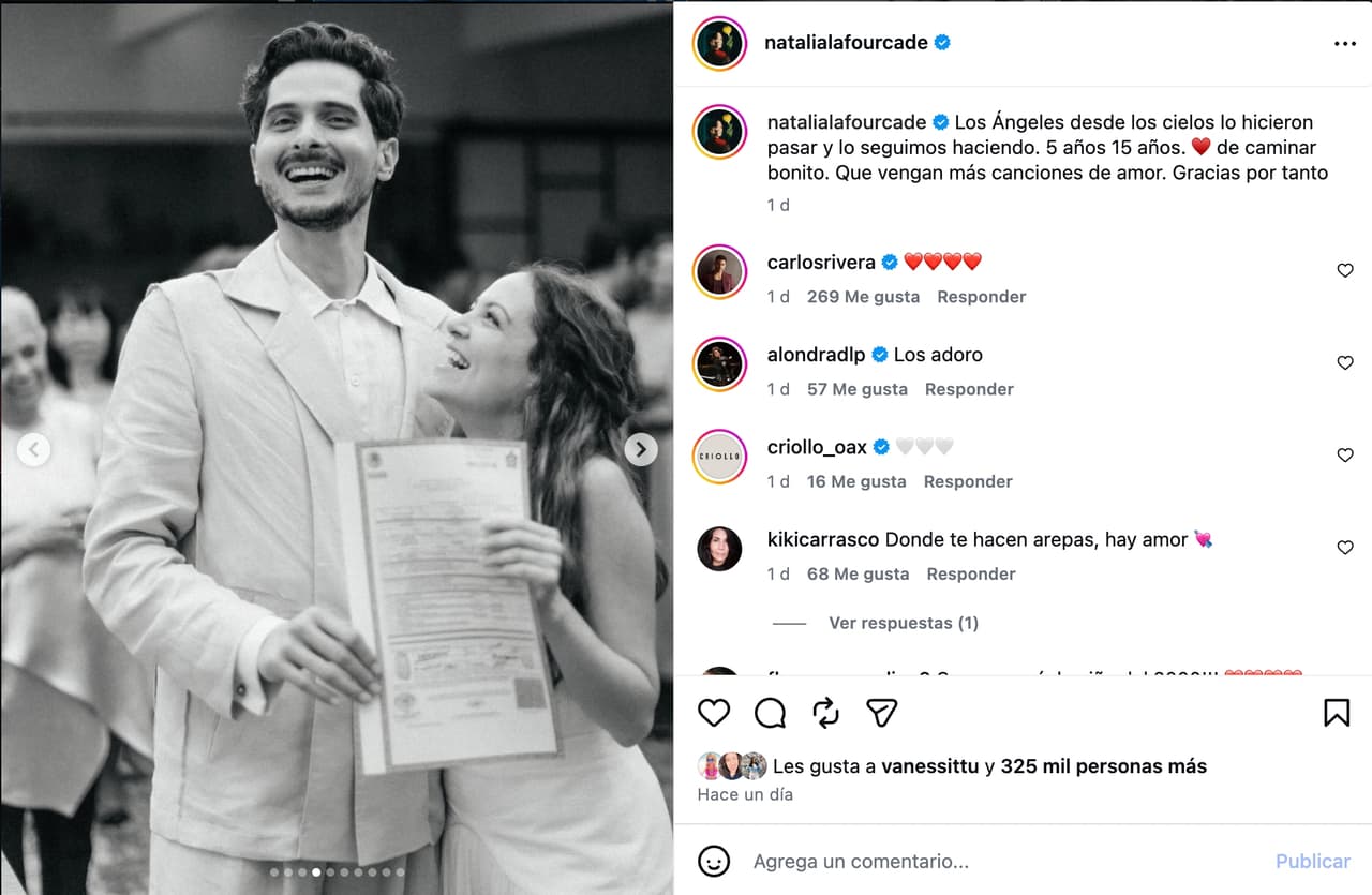 Natalia Lafourcade y Juan Pablo López-Fonseca.