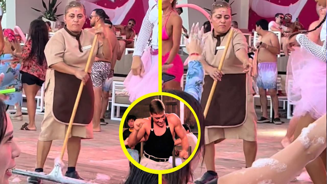 Señora de la limpieza se vuelve viral al bailar en el trabajo de sus sueños: "Sacó los pasos prohibidos"