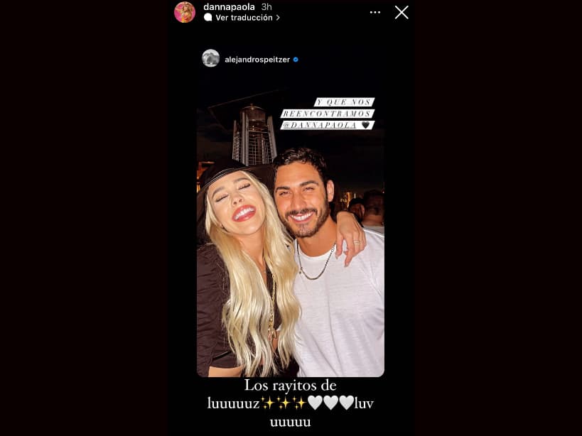 Danna Paola presume épico reencuentro con Alejandro Speitzer.