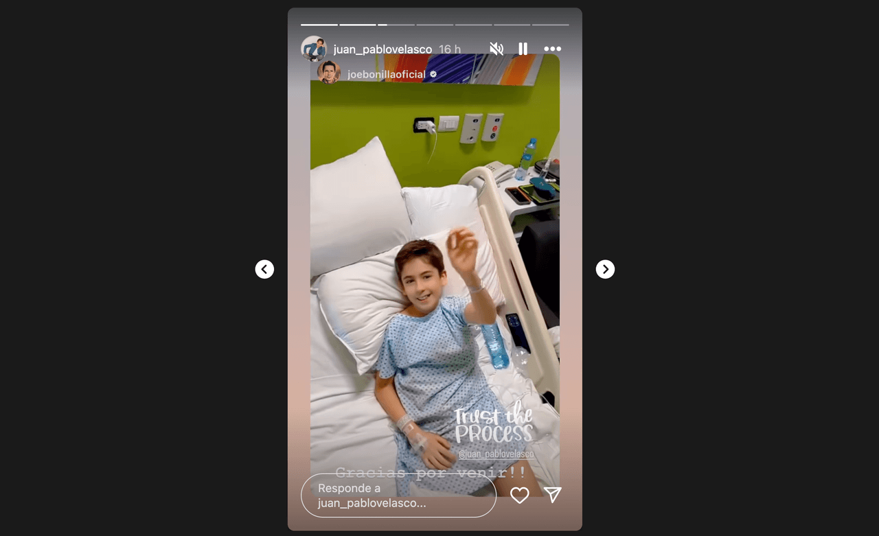 Actor infantil de 'Papás por conveniencia' reaparece tras delicada cirugía y hospitalización