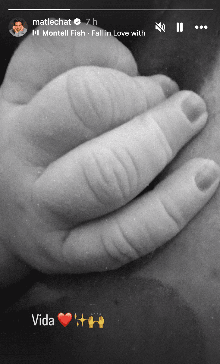 Matías Novoa presentó a su segundo bebé