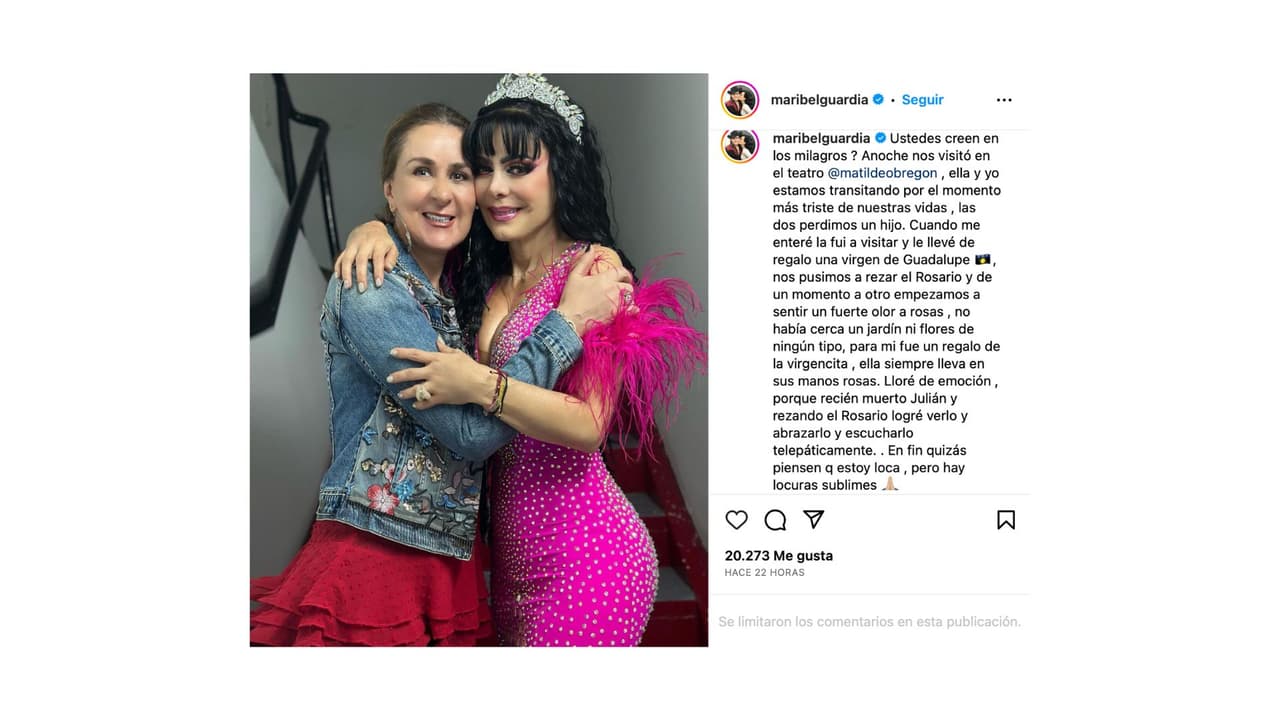 Maribel Guardia narró el "milagro" que vivió en casa de Matilde Obregón tras muerte de sus respectivos hijos.
