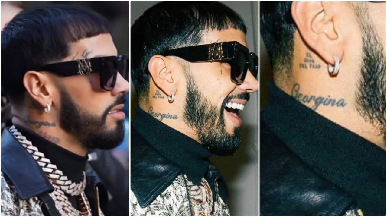 Anuel AA dejó ver que todavía tiene el tatuaje con el nombre real de Yailin