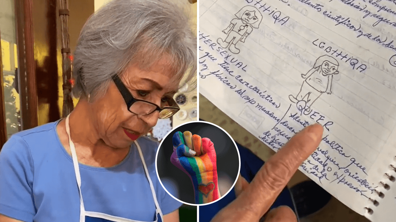 Abuela se educa sobre la comunidad LGBT y sexualidad: muestra sus apuntes y TikTok le aplaude