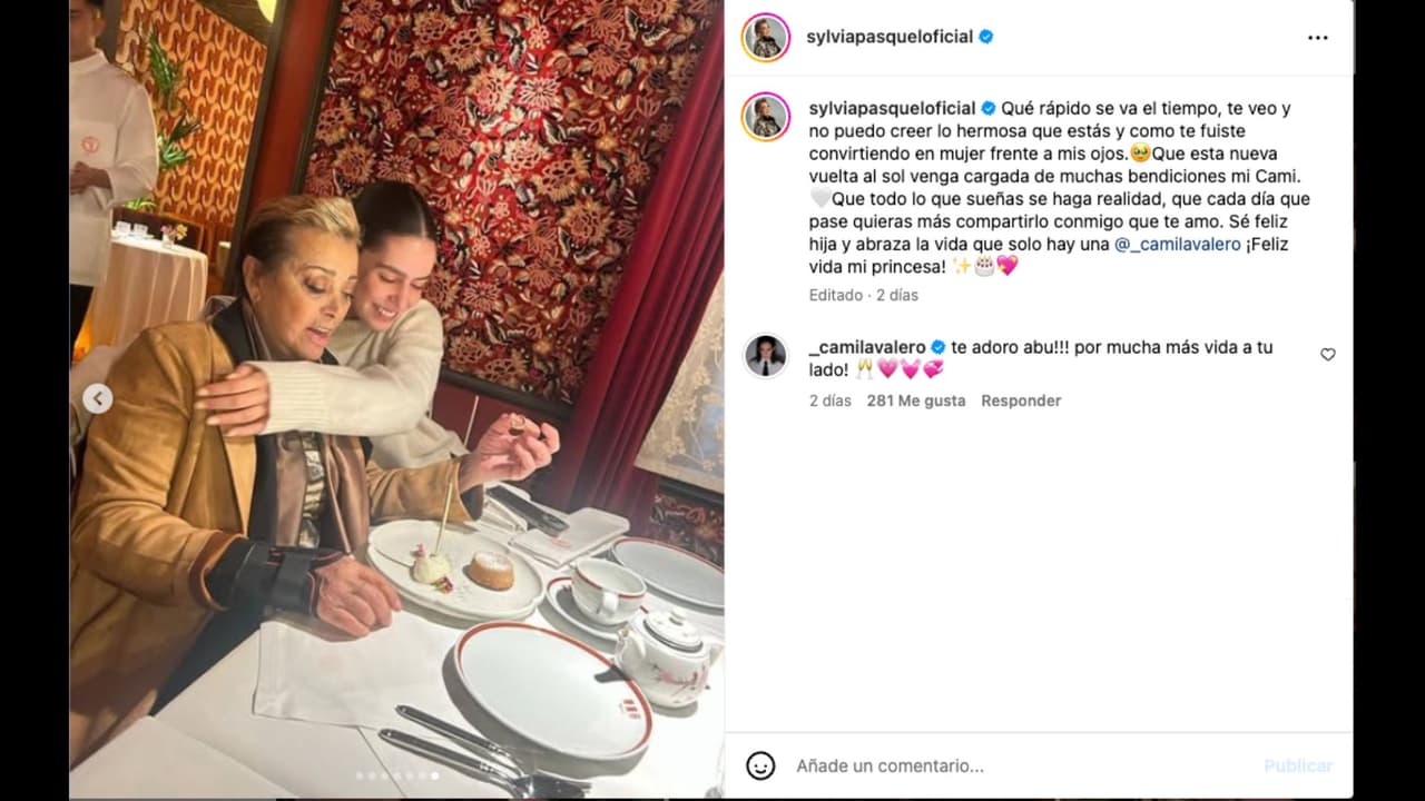 Sylvia Pasquel dedica emotivo mensaje a su nieta Camila Valero en su cumpleaños