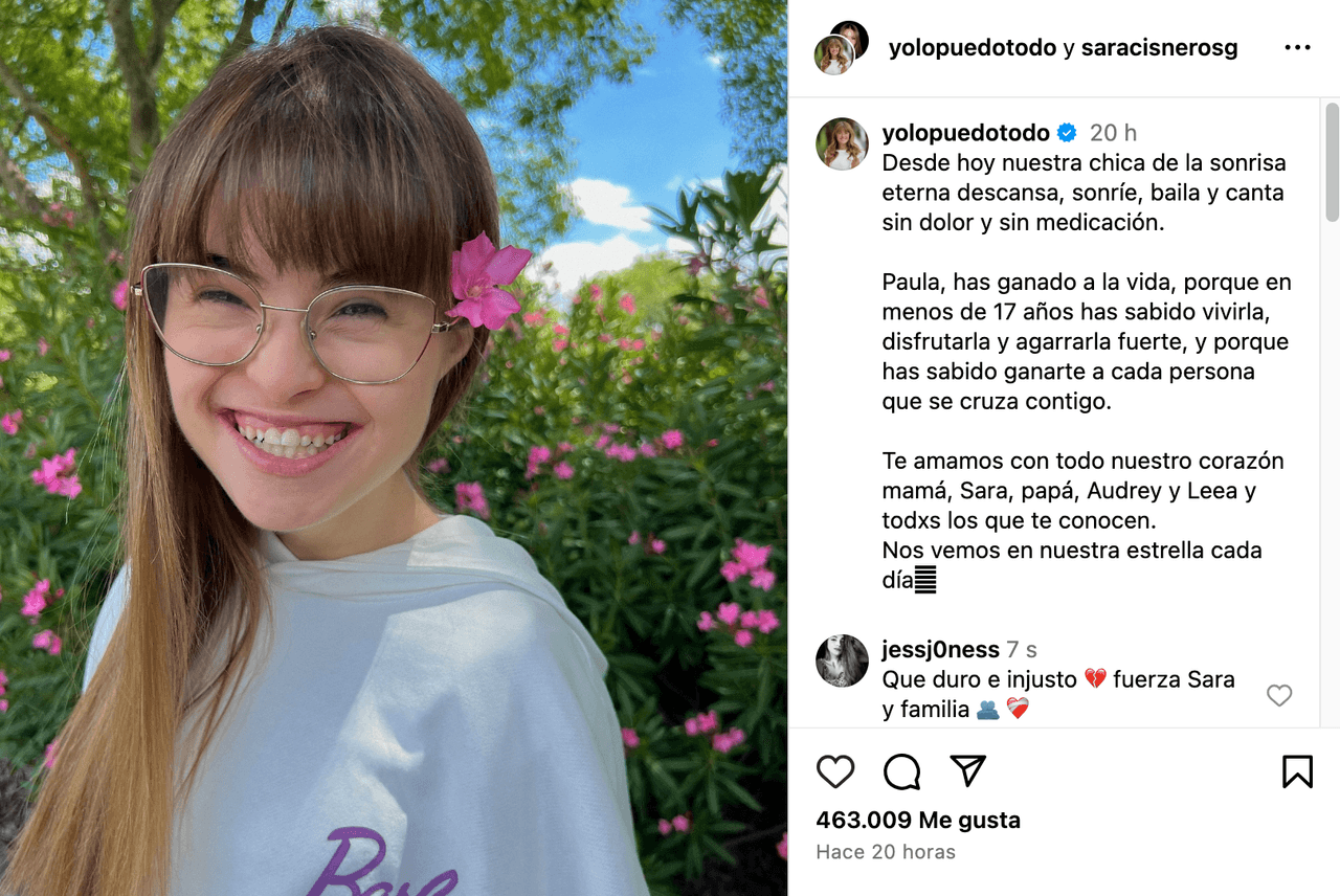 La influencer murió a los 17 años tras una larga batalla contra el cáncer
